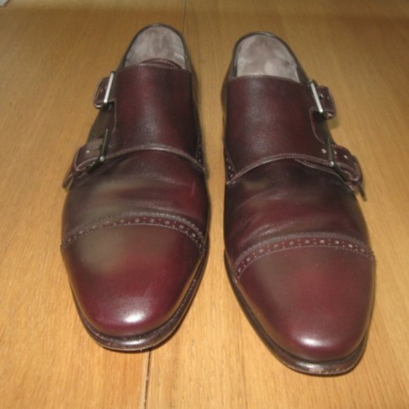 Salvatore Ferragamo Brown Brighton Tramezza Double-Monk Leather Loafers main image 4
